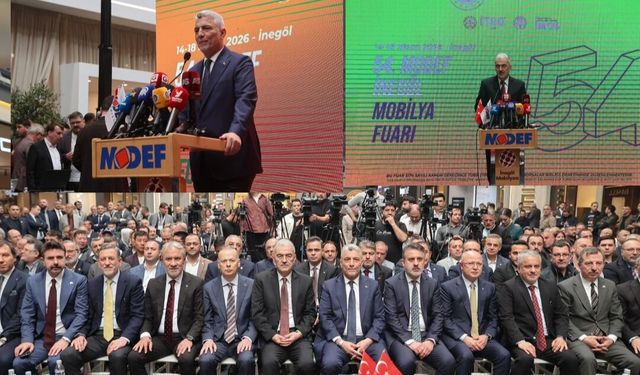 MOBİLYA SEKTÖRÜNÜN BULUŞMASINDA AÇILIŞI BAKAN ÖMER BOLAT YAPTI