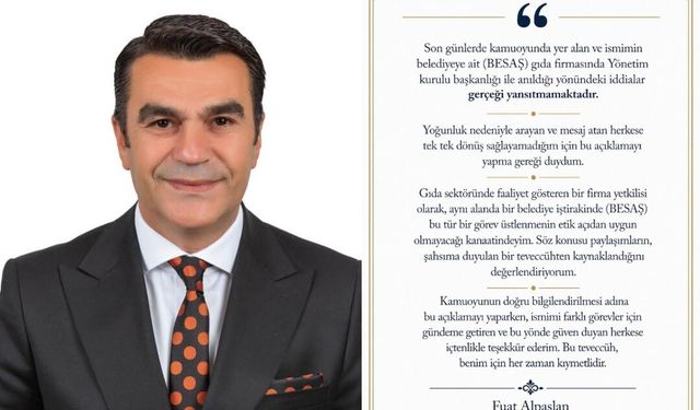 FUAT ALPASLAN: DOĞRU BİLGİLENDİRME HER ZAMAN ÖNEMLİ