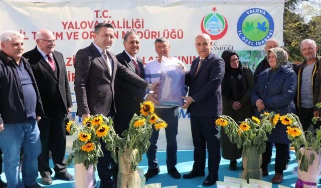 Yalova’da üreticilere ayçiçeği ve fasulye tohumu dağıtıldı
