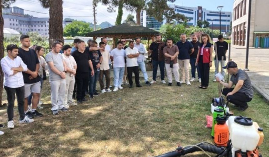Giresun'da kokarca mücadele ekiplerine biyosidal eğitim verildi